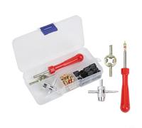 Hosrivae Strumento di rimozione del nucleo della valvola del pneumatico con manico in plastica scanalato e albero in acciaio, installazione o rimozione rapida per auto, camion, moto