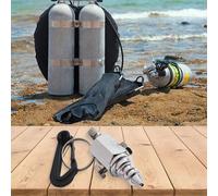 Hosrivae Strumento per ugello d'aria per immersioni subacquee in acciaio inossidabile per tubo di gonfiaggio BCD - 8 cm Argento Attrezzatura Subacquea per la pulizia, il gonfiaggio dell'aria