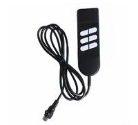 Hosrivae Telecomando reclinabile a 5 pin con 2/4/6 pulsanti, regolatore manuale per sedia con scollegamento rapido, cavo nero da 1,5 m (6 pulsanti dritti)