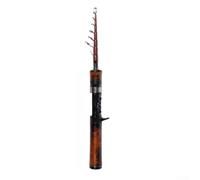 Hosrivae Telescopico UL Pesca, Medium Action Carbon Pole Portable Stream Trout Lure con Guide Travel, 1.8m, Marrone (1.5m Pistola)