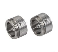 Hosrivae Termostato per riscaldamento in acciaio, valvole RAVL M30 x 1,5, 22 mm ID radiatore valvola connettore con esagono, finitura argento resistente (2 o 4 set) (2 pezzi)