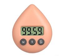 Hosrivae Timer da bagno con funzione di memoria resistente agli schizzi Abs Countdown Timer compatto 8 X 6. X 2. Layout centimetro con fori magnetici per appendere - bianco (arancione)