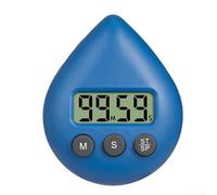 Hosrivae Timer da bagno con funzione di memoria resistente agli schizzi Abs Countdown Timer Compatto 8 X 6. X 2 cm con fori magnetici per appendere - Bianco (blu)