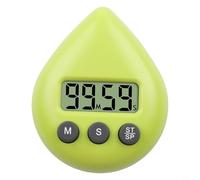 Hosrivae Timer da bagno con funzione di memoria resistente agli schizzi Abs Countdown Timer Compatto 8 X 6. X 2 Cm Modello con Magnete Foro per appendere - Bianco (GIALLO E VERDE)