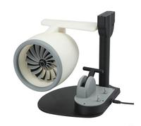 Hosrivae Ventilatore USB da tavolo con umidificatore, ventola da scrivania con motore aereo con luce LED rossa, flusso d'aria regolabile, modello Turbofan per casa e ufficio, blu (rosso)