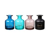 HOSSIAN Bottiglie di vetro diffusore Bottiglia di diffusore di canna nera - vuota con bastoni - accessori di fragranza usati per set diffusori di canna di ricambio fai da te (4 Colore)