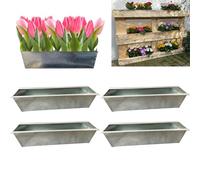 Hossi's Wholesale - Set di 4 fioriere adatte per pallet europei, 38 x 12 x 9 cm