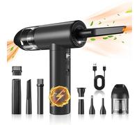 Hosslearlear Air Blaster 2 in 1 Spolverino e Aspirapolvere ad Aria Compressa Asciugatrice Elettrica per Auto Asciugatrice per Auto Pulitore Tastiera, Riutilizzabile, Ricambio Aria in Lattina, 3