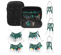 Hossom 76 Pezzi Pin Rimozione Cablaggio Terminale con Portachiavi per Auto, kit estrattore connettori elettrici auto cablaggi elettrici crimpare connettore pin per Auto Elettrico Connettore A Crimpare