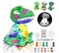 HOSSOM Kit di Pittura dinosauro Fai-da-Te - Regalo di Compleanno per Ragazze, Lampada dinosauro 3D da Colorare e da Usare Come Lucina Notturna, Regali Artigianali per Bambine di 6-12 Anni