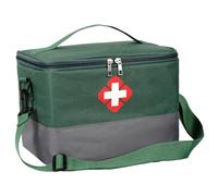 Hossom Kit di Pronto Soccorso, Borsa Medica Impermeabile con Tracolla, Borsa per Infermiere Alta capacità Porta Medicine da Viaggio Mini Scatola di Sopravvivenza per Casa, Ufficio, Esterni, Verde