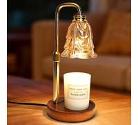 HOSSOM Lampada Scalda Candela Sicurezza Senza Fiamma, Candle Warmer con Timer e Dimmerabile, Scalda Candela Altezza Regolabile per Regalo e Decorazione Casa/Ufficio