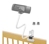 Hossom Supporto per Webcam, Supporto Webcam con Filettatura da 1/4" per Logitech C920 C920 C930e C922x C930 C922 C925e C615 Brio (Bianco 40cm)