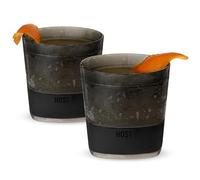 Host Coppe Refrigeranti Freeze per Whisky, Bourbon e Scotch, Bicchieri a Doppia Parete da Congelatore Con Gel Refrigerante, Set di 2, Fumé