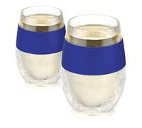 Host Set di 2 Coppe della Costituito da 2 Bicchieri Refrigeranti da Congelatore Dotati di Isolamento a Doppia Parete, Bicchieri per Vino Rosso e Bianco, 250 ml, Blu
