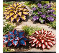 Hosta blu notte resistente - Adatta sia per uso interno che esterno - Abbellisce gli angoli ombrosi - Scelta migliore in primavera e autunno-2 PIECE-C