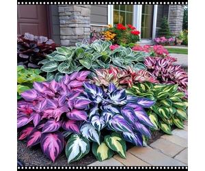 Hosta perenne/Hosta resistente al freddo/Resistente al sole in estate e al gelo in inverno/Riempimento del giardino-10 PCS-D