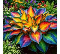 Hosta senza luce solare - Hosta tollerante all'ombra per interni ed esterni - L'acqua è sufficiente per la crescita-15 PCS-A