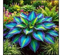 Hosta tolleranti all'ombra sotto gli alberi/Inverdimento specifico per aree ombreggiate sotto gli alberi/Possono essere piantate in gruppi/Facili da curare-3 PIECE-C