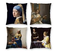 HOSTECCO Johannes Vermeer - Set di 4 federe per cuscino per esterni, 45 x 45 cm