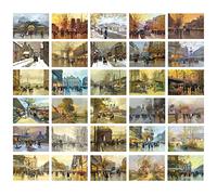 HOSTEESSCHOICE Beautiful Art - Set di 30 cartoline artistiche Spagnole Edouard Leon Cortes, confezione assortita di cartoline, pitture famose, 10,2 x 15,2 cm