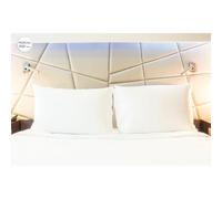 Hosteline Federa per cuscino Iris Premium bianco per letto da 150/160 200 fili, 45 x 75 cm (2 pezzi)