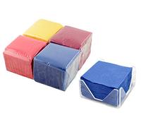 Hostelnovo 400 tovaglioli di carta 100 pezzi + portatovaglioli in metacrilato design esclusivo - Colori assortiti - Speciale cocktail - 10 x 10 cm