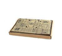 Hostelnovo - 500 fogli di carta kraft antigrasso per alimenti - Misura unica 32 x 20 cm - ideale per confezioni di patatine e qualsiasi tipo di contenitore
