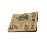 Hostelnovo - Confezione da 250 tovagliette in carta kraft riciclata, al 100%, con design unico di leggende degli scacchi - Ideale per il servizio alla tavola - 30 x 40 cm