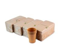Hostelnovo - Confezione da 600 Tovaglioli Cocktail in Carta 100% Riciclabili e Biodegradabili + 50 Bicchieri Eco - 10 x 10 cm