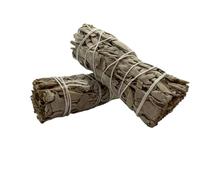 HOSTENATURA 2 legati Salvia Bianca della California | Ecologico e sostenibile | 100% originale | Purificazione, Pulizia energetica e armonia | 10 cm | 2 unità