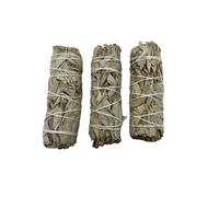 HOSTENATURA 3 legati Salvia Bianca della California | Ecologico e sostenibile | 100% originale | Purificazione, Pulizia energetica e armonia | 10 cm | 3 unità