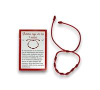HOSTENATURA Bracciale Sette Nodi Corda Rossa - Protezione contro il malocchio e le energie negative, Normal, Lana, Nessuna pietra preziosa