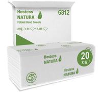 Hostess 6812 Natura Asciugamani Piegati a 2 Veli, 20 Confezioni x 84 Fogli, Bianco