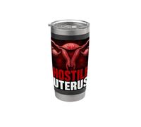 Hostile Uterus Pro Choice Femminista diritti delle donne Divertimento arrabbiato Bicchiere termico in acciaio inox doppia parete