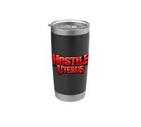 Hostile Uterus Pro Choice Femminista diritti delle donne Divertimento arrabbiato Bicchiere termico in acciaio inox doppia parete