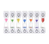 HOSTK 7pcs 2min Clessidra Spazzolino da denti Timer sabbia Clessidra Spazzolino da denti Orologio per bambini Regalo per bambini Cuoco Riunione Lettura Aula Cucina Home Office Decorazione