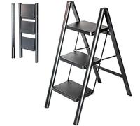 HOSTRÖM Scaletta 3 gradini FOLDPACT3, Sgabello scala pieghevole, Design ultracompatto, Gradini 17,5 cm, Acciaio, Ripiano temporaneo, Garanzia 5 anni.