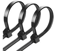 Hosuni Fascette Plastica Nere 450×8 mm 100 pezzi di Cablaggio Professionali, in Nylon Resistente Allatemperature per la Gestione dei Cavi, Giardinaggio, Casa, Officine