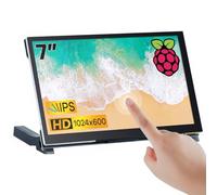 Hosyond 7 Pollici Touchscreen IPS LCD Display Panel 1024 × 600 Schermo capacitivo HDMI per Raspberry Pi5/Pi4/Pi3/ZERO 2W, BB Nero, Windows