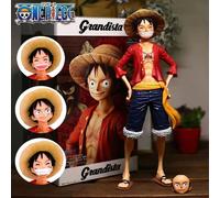 Hot 28 cm One Piece Anime Figure Confident Smiley Tre forme Face Changing Doll Action Figurine Model Toys Kit