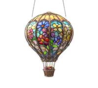Hot Air Balloon Decor, 2D Acrylic Pendant, 7.87in Weather Resistant Hanging Charm, Colorful Outdoor Ornament, Lightweight Design for Door, Window, Yard, Cabinet, Wall, Wedding, Decoration