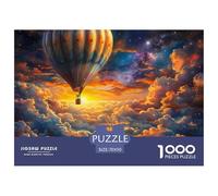 Hot Air Balloon Jigsaw Puzzle, 1000Pezzi Puzzle Classici, Stars on The Clouds Puzzle Giochi Rilassamento E Intelligence, Puzzle Per Gioco Familiare, Festa Aziendale, Regalo Per Amore E Amico (70x50cm/