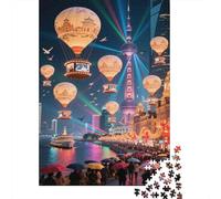 Hot Air Balloon Puzzle Da 1000 Pezzi, Architettura Olistica, Esperienza Catartica, Decorazione Parlante 1000pcs (75x50cm)