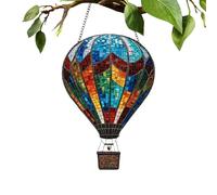 Hot Air Balloon Solar Lantern, Pathway Flickering Flame Light, Decorative Weather Resistant Hanging Lanterns, Solar Powered Glow, Ideal for Yard, Porch, Patio, Wedding, Birthday, Halloween, Multicolor