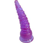 Hot Alien Fantasy Dildo in silicone con ventosa - butt plug mostro tentacolare, forma ergonomica, struttura realistica dei nub per una stimolazione intensa, viola trasparente