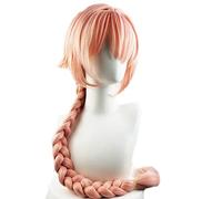 HOT Anime Fate/Apocrypha Astolfo Costume Cosplay Parrucca Lunga Misto Rosa Coda di Cavallo Halloween Resistente Al Calore Capelli Sintetici 31 '' Una Taglia Solo Parrucca