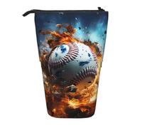 Hot Baseball - Astuccio espandibile per matite, in tessuto Oxford multi-design, altezza regolabile, borsa cosmetica multiuso