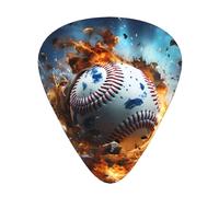 Hot Baseball Plettri stampati per chitarra acustica, elettrica e musicisti, 12 pezzi in 3 diversi spessori