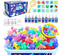 Hot Bee Magic Water Gel giocattolo per bambini dai 4 5 6 7 anni fai da te Magic Jelly Elf Kit Aqua Gel Set 10 colori 8 forme double face regalo di compleanno per ragazze ragazzi 4 5 6+ animali marini